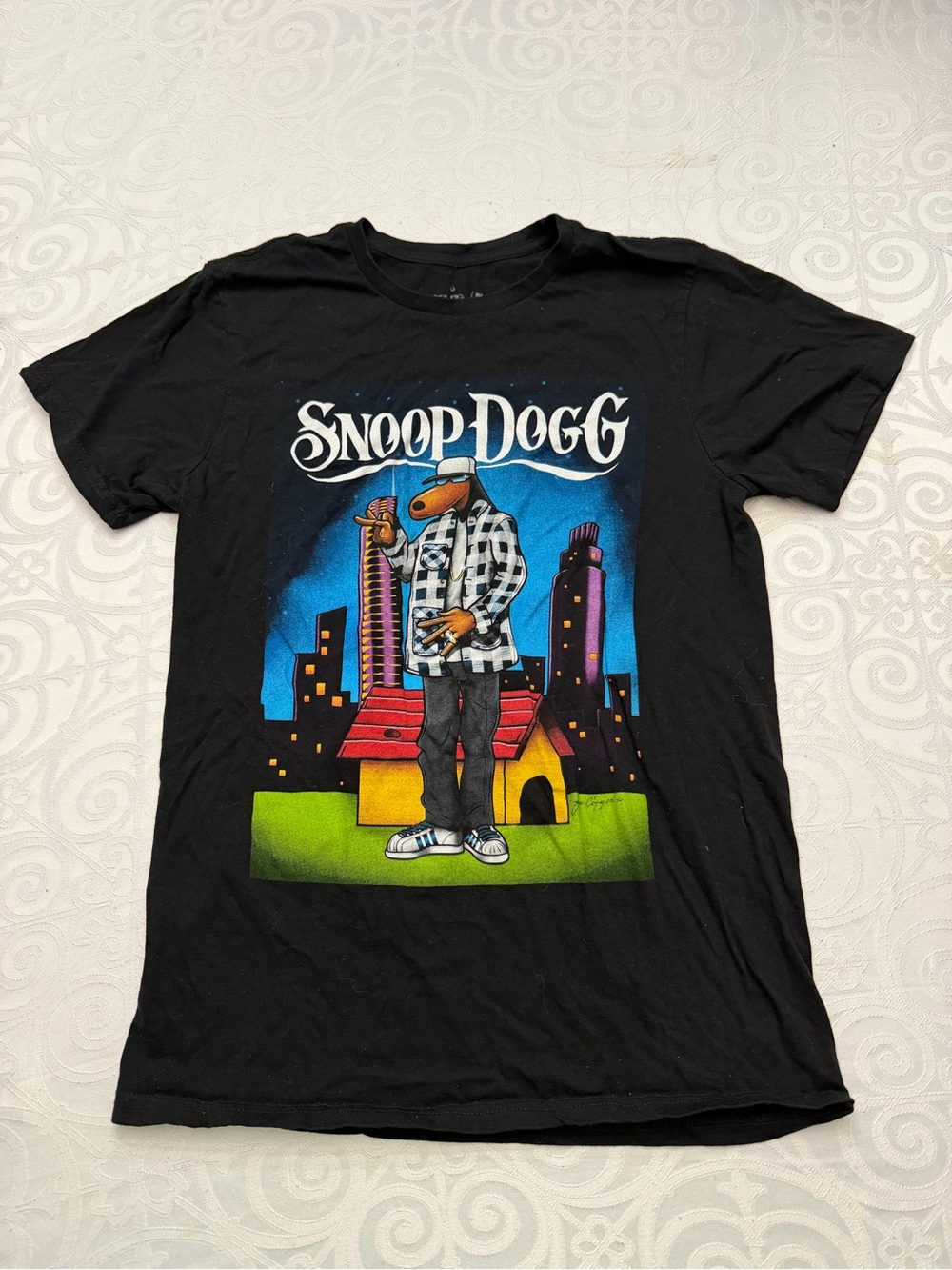 Snoop Dogg Joe Cool Graphic Tee Black Men Unisex Adult Small 2024 Hip Hop